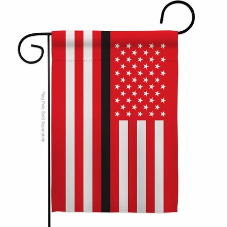 GUARDERIA 13 x 18.5 in. US Thin Black Line Garden Flag with Armed Forces Service Dbl-Sided Horizontal Flags GU3872981